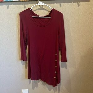 Maroon long sleeve dress